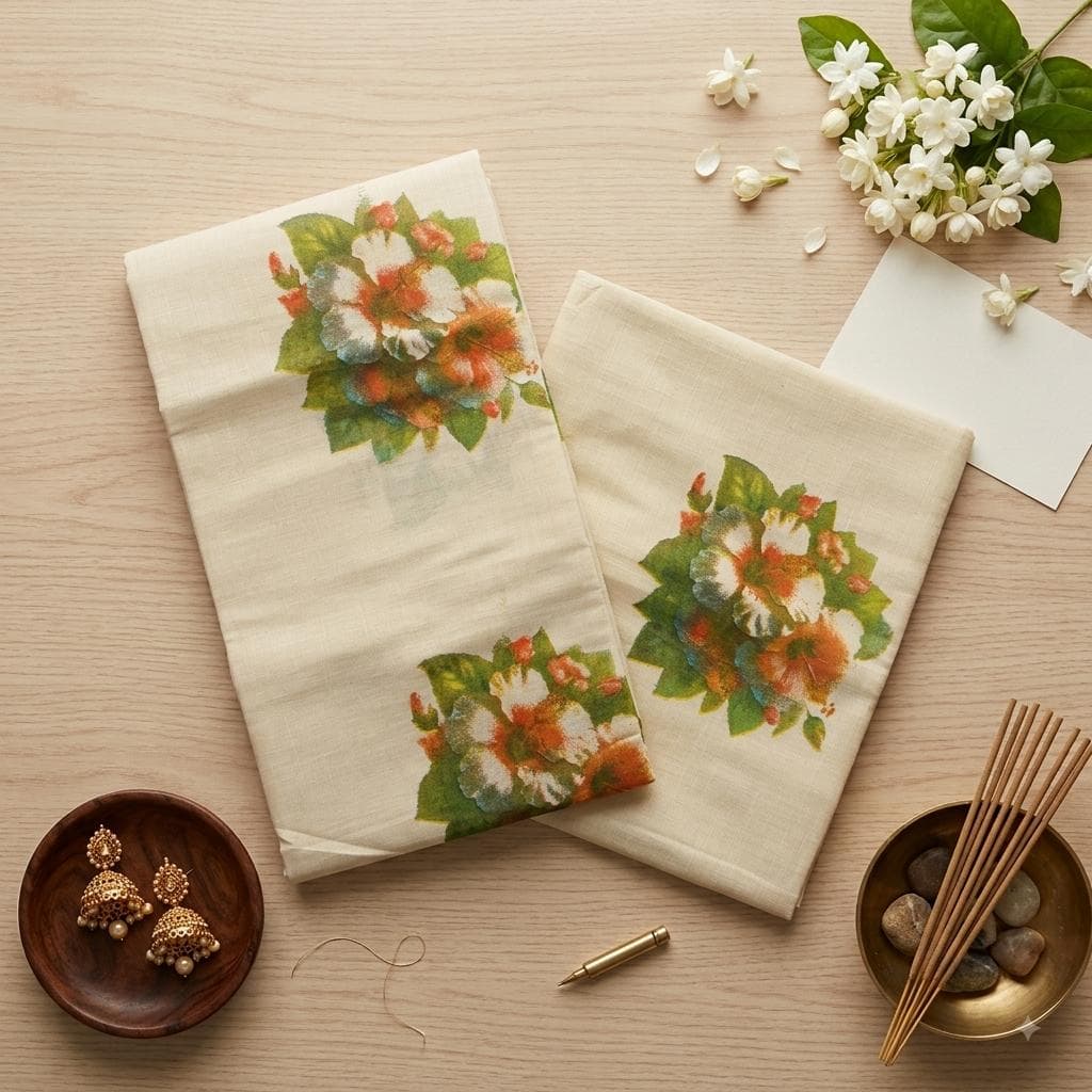 Green Floral Set Mund — image 1